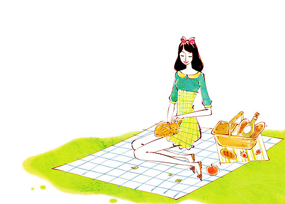 전신 PSD 식물 동물 우먼라이프 라이프스타일 여자 패션 음식 빵 일러스트 딸기 휴식 한명 사람 앉기 잔디 성인 취미 라이프 반려동물 소풍 바구니 고양이 풀 병 사과 돗자리 여자만 여자한명만 성인여자만 성인만 국내일러스트 1 식기 컨셉 과일 포유류 모션 생활 야외활동 파일형식