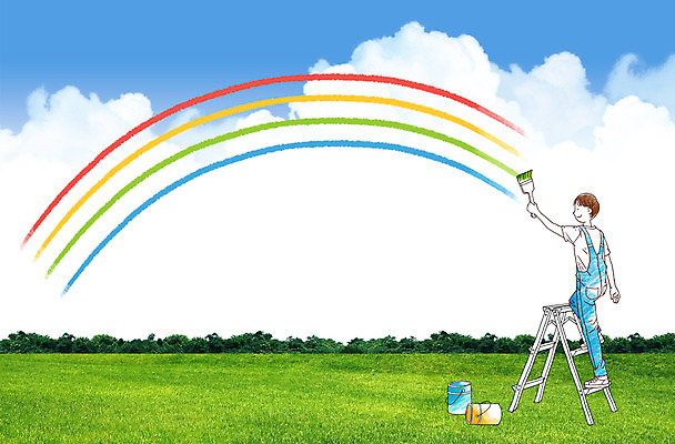 전신 PSD 나무 식물 구름 편집 편집이미지 라이프스타일 남자 백그라운드 무지개 사다리 포토일러 하늘 합성일러스트 한명 서기 사람 잔디 성인 라이프 뒷모습 페인트 붓 풀 디지털합성 편집일러스트 페인트통 남자만 남자한명만 성인남자만 성인만 이미지편집 자연요소 1 뷰포인트 모션 통 생활 도구 파일형식