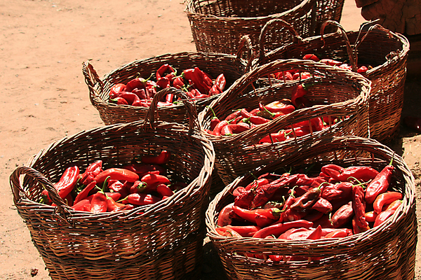 포토 JPG 해외이미지 음식 채소 오렌지 과일 고추 파프리카 요리 사람없음 빨간색 초록색 바구니 뜨거움 양념 맛 향신료 매움 후추 칠레 꼬투리 뉴멕시코 해외202004 해외포토 컬러 컨셉 남아메리카 향미료 파일형식 이미지허브