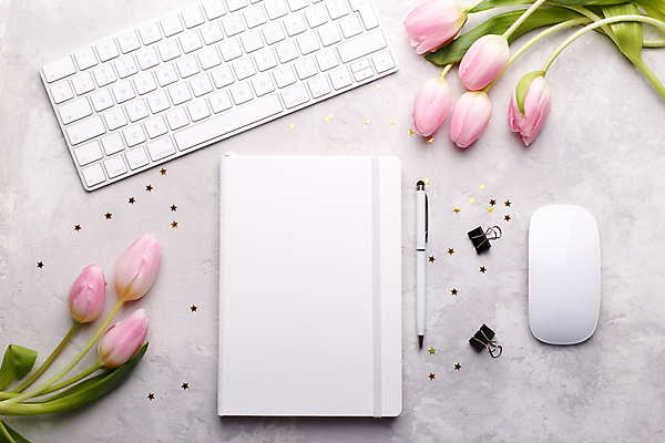 포토 JPG 해외이미지 직업 라이프스타일 계절 여자 꽃 별 종이 분홍색 꽃다발 백그라운드 비즈니스 탁자 주택 사람없음 내부 노트북 컴퓨터 사무실 펜 유행 다이어리 공책 튤립 흰색 시골 키보드 업무 화려 작업실 황금 플랫 우아함 잡지 읽기 책상 고민 복고 클립 위치 블로거 프리랜서 해외202004 해외포토 자연요소 식물 감정 컬러 가구 컨셉 모션 문구용품 사람 건물 생활 간행물 전자제품 필기구 사무용품 작업 파일형식 이미지허브