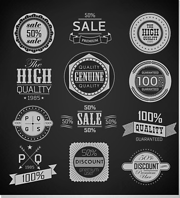 EPS 해외이미지 스티커 일러스트 사람없음 쇼핑 세트 라벨 빈티지 해외202004 해외일러스트 컨셉 프레임 파일형식 벡터 이미지허브