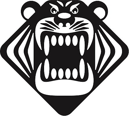 EPS 해외이미지 일러스트 흑백 호랑이 만화 대가리 마스코트 해외202004 해외일러스트 포유류 촬영기법 파일형식 벡터 이미지허브