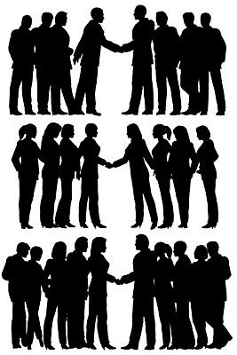 EPS 해외이미지 디자인 여자 남자 실루엣 일러스트 비즈니스 사업가 협력 악수 함께함 서기 사람 그래픽 거래 비즈니스우먼 윤곽 환영 동의 해외202004 해외일러스트 직업 컨셉 모션 촬영기법 손짓 직장인 파일형식 벡터 이미지허브