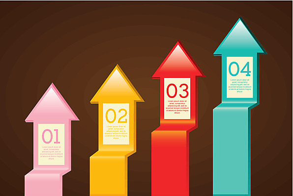 EPS 해외이미지 디자인 화살표 일러스트 비즈니스 사람없음 숫자 인포그래픽 정보 상승 단계 순서 목차 해외202004 해외일러스트 문자 컨셉 파일형식 벡터 이미지허브