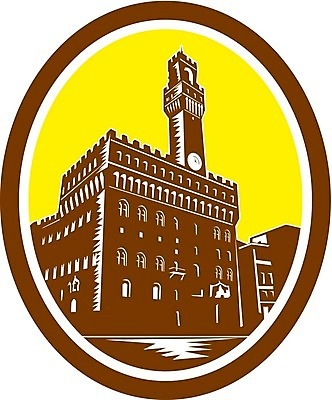 EPS 해외이미지 벽 일러스트 건축양식 건물 탑 이탈리아 궁전 성 복고 대문 시청 고립 목판화 피렌체 해외202004 해외일러스트 건축물 건축 유럽 고건축 문 관공서 파일형식 벡터 이미지허브