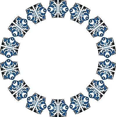 EPS 해외이미지 접시 디자인 잎 꽃무늬 일러스트 추상 프레임 장식 파란색 원형 묘사 만다라 엘리먼트 해외202004 해외일러스트 도형 식물 식기 꽃 컬러 무늬 파일형식 벡터 이미지허브