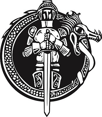 EPS 해외이미지 일러스트 이야기 축제 용 최고 중세 칼 성자 공상 갑옷 목판화 몬스터 해외202004 해외일러스트 종교 역사 보호장비 파일형식 벡터 이미지허브