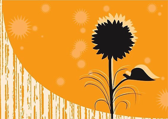 EPS 해외이미지 계절 꽃 꽃무늬 오렌지 일러스트 자연 해바라기 장식 여름 검은색 봄 그늘 생태학 해외202004 해외일러스트 식물 교육 컬러 무늬 과일 생태계 파일형식 벡터 이미지허브