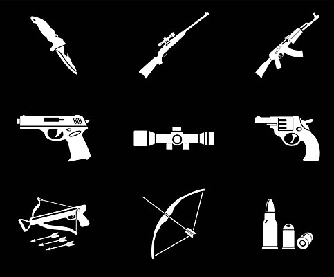 EPS 해외이미지 일러스트 권총 총 칼 폭격 발사 폭탄 전쟁 육군 총알 수류탄 해외202004 해외일러스트 무기 군대 공격 폭발물 파일형식 벡터 이미지허브