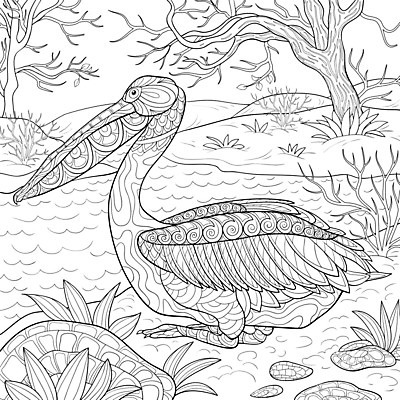 EPS 해외이미지 동물 디자인 꽃잎 선 컨셉 잎 꽃무늬 곡선 일러스트 자연 조류 바위 토끼 펠리컨 그림 윤곽 스타일 해외202004 해외일러스트 식물 꽃 무늬 포유류 반려동물 생태계 파일형식 벡터 이미지허브