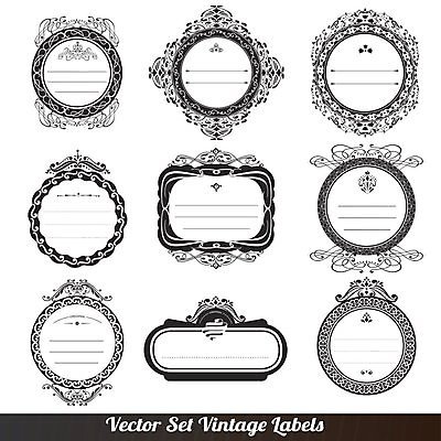 EPS 해외이미지 일러스트 프레임 사람없음 세트 라벨 사각형 빈티지 원형 클래식 고급 해외202004 해외일러스트 도형 컨셉 파일형식 벡터 이미지허브