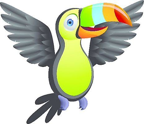 EPS 해외이미지 동물 백그라운드 날개 일러스트 조류 사람없음 부리 카툰스타일 토코투칸 해외202004 해외일러스트 파일형식 벡터 이미지허브