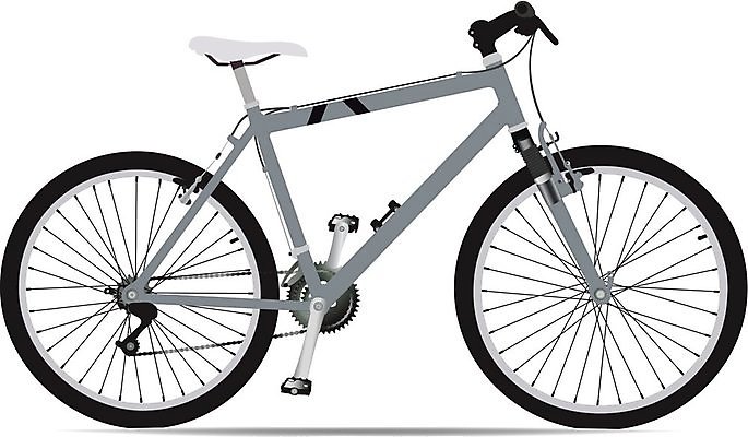 EPS 해외이미지 육상교통 교통수단 스포츠 일러스트 교통시설 프레임 한개 자전거 회색 흰색 바퀴 은색 브레이크 타이어 기어 고립 페달 해외202004 해외일러스트 1 컬러 교통 바이크 시설 파일형식 벡터 이미지허브