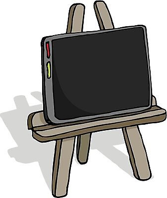 EPS 해외이미지 컨셉 일러스트 아이디어 창조 미술 컴퓨터 태블릿 칠판 유머 만화 이젤 캔버스 해외202004 해외일러스트 감정 문화예술 전자제품 스마트기기 미술도구 파일형식 벡터 이미지허브