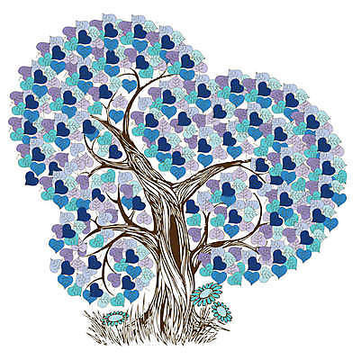 EPS 해외이미지 나무 식물 잎 일러스트 왕관 사람없음 야외 가을 숲 해외202004 해외일러스트 계절 파일형식 벡터 이미지허브