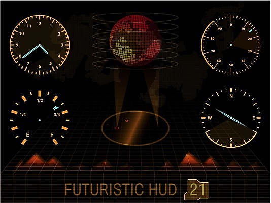 EPS 해외이미지 일러스트 사람없음 디지털 인포그래픽 사이버 UI 계기판 엘리먼트 인터페이스 해외202004 SF 해외일러스트 파일형식 벡터 이미지허브