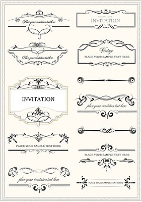 EPS 해외이미지 디자인 선 일러스트 캘리그라피 프레임 사람없음 세트 사각형 빈티지 우아함 고딕 바로크 빅토리아 해외202004 해외일러스트 도형 컨셉 파일형식 벡터 이미지허브