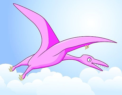 EPS 해외이미지 동물 분홍색 날개 일러스트 사람없음 공룡 고생물 익룡 쥬라기 해외202004 해외일러스트 컬러 파충류 생물 파일형식 벡터 이미지허브