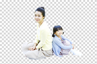 전신 편집이미지 라이프스타일 응시 시선 여자 딸 어린이 가족 모녀 엄마 휴식 미소 웃음 사람 앉기 동양인 소녀 성인 두명 옆모습 30대 청춘 부모 한국인 올려보기 등맞대기 자녀 PNG 여자만 편집소스 뷰포인트 컨셉 관계 모션 표정 인종 생활 장년 파일형식