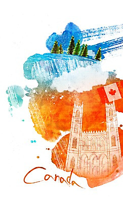 PSD 나무 식물 문자 건축물 손글씨 알파벳 영어 나라 상징 캘리배경 백그라운드 캐나다 일러스트 캘리그라피 타이포그라피 글자캘리그라피 사람없음 건물 단어 성당 폭포 국기 나이아가라 국내일러스트 건축 북아메리카 종교건축 자연 미국 파일형식