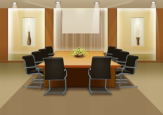 PSD 식물 꽃 화분 백그라운드 의자 일러스트 탁자 조명 사람없음 인테리어 공간 회의실 미팅룸 국내일러스트 디자인 가구 파일형식