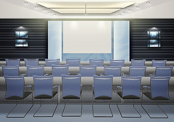 PSD 백그라운드 의자 일러스트 탁자 사람없음 인테리어 스크린 강의실 회의실 국내일러스트 디자인 교육 가구 공간 파일형식