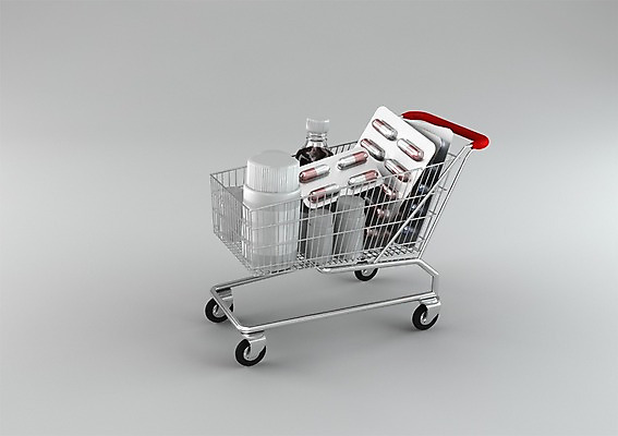 PSD 의학 건강 사람없음 그래픽 치료 쇼핑 알약 약 3D소스 3D 카트 쇼핑카 수레 의료용품 약병 병 약국 입체 식기 의료기기 디지털합성 병_담는 파일형식