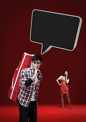 전신 모양 PSD 서양인 외국인 편집이미지 배너 여자 남자 말풍선 모션 안내 프레임 선물 틀 웃음 사람 상반신 성인 두명 선물상자 상자 3D 눈감음 알림 성인만 편집3D 표정 인종 디지털합성 파일형식