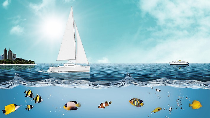 PSD 구름 편집 편집이미지 바다 섬 요트 하늘 항해 어류 풍경 빌딩 사람없음 건물 물 여름 햇빛 바닷속 수면 열대어 돛 선박 이미지편집 자연요소 건축물 계절 수상교통 배_교통 태양 수중 수중동물 파일형식