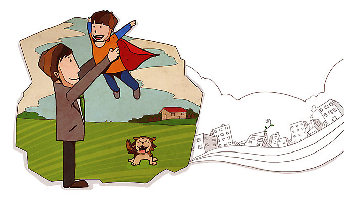 전신 PSD 나무 식물 동물 라이프스타일 건축물 남자 아들 어린이 일러스트 장난 가정 가족 놀이 휴식 주택 함께함 서기 웃음 사람 소년 잔디 두명 라이프 자녀 가족라이프 아빠 강아지 슈퍼맨 남자만 들어올리기 국내일러스트 건축 컨셉 관계 모션 표정 건물 생활 반려동물 개 영웅 파일형식