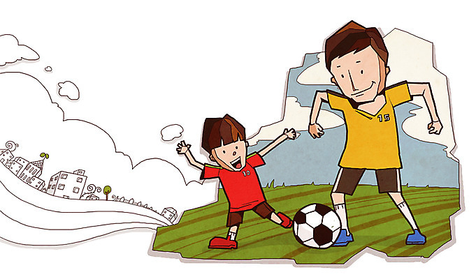 전신 PSD 나무 식물 라이프스타일 건축물 남자 아들 어린이 스포츠 일러스트 공 가정 가족 함께함 서기 웃음 사람 소년 잔디 두명 라이프 운동복 운동 축구 자녀 가족라이프 아빠 즐거움 축구복 남자만 국내일러스트 옷 건축 감정 컨셉 관계 모션 표정 건강 생활 구기 파일형식