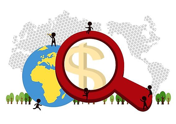 PSD 나무 식물 실루엣 지구 세계지도 지도 일러스트 비즈니스 돋보기 그림자 여러명 금융 경제 지구본 달러 피규어 관찰 비즈니스맨 화폐기호 확대 국내일러스트 기호 남자 다수 돈 모션 촬영기법 사람 세계 미니어처 직장인 화폐 파일형식