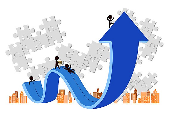 PSD 건축물 실루엣 화살표 일러스트 비즈니스 그림자 여러명 건물 피규어 비즈니스맨 퍼즐 미끄럼틀 방향 퍼즐조각 상승 국내일러스트 남자 건축 조각 다수 컨셉 촬영기법 사람 미니어처 직장인 놀이기구 파일형식
