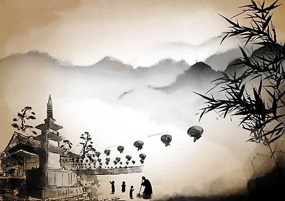 PSD 캘리배경 불교 일러스트 자연 산 풍경 사찰 추억 석탑 승려 동자승 연등 과거 산수화 국내일러스트 종교 백그라운드 컨셉 종교건축 탑 등불 성직자 동양화 불교용품 생태계 파일형식