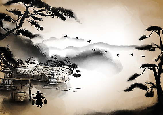 PSD 캘리배경 불교 일러스트 자연 조류 산 풍경 소나무 사찰 추억 석탑 승려 과거 산수화 우물 국내일러스트 나무 동물 종교 백그라운드 컨셉 종교건축 탑 성직자 동양화 생태계 파일형식