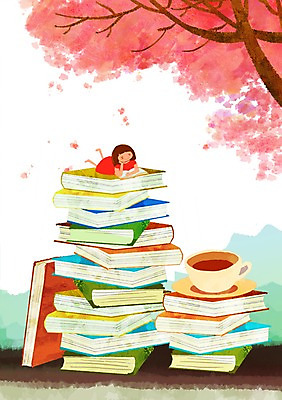 전신 PSD 나무 식물 여자 어린이교육 교육 여유 커피 음료 어린이 엎드리기 일러스트 한명 사람 소녀 책 눕기 독서 쌓기 차 커피잔 찻잔 컵받침 소통 여자만 여자한명만 어린이만 소녀만 소녀한명만 국내일러스트 1 감정 컨셉 모션 잔 받침대 파일형식