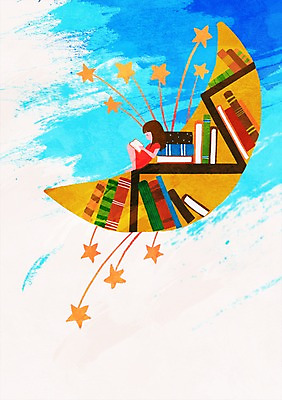 전신 PSD 여자 어린이교육 교육 별 여유 어린이 일러스트 하늘 책장 한명 사람 앉기 소녀 책 독서 달 초승달 서랍장 소통 여자만 여자한명만 어린이만 소녀만 소녀한명만 국내일러스트 자연요소 1 감정 가구 컨셉 모션 파일형식