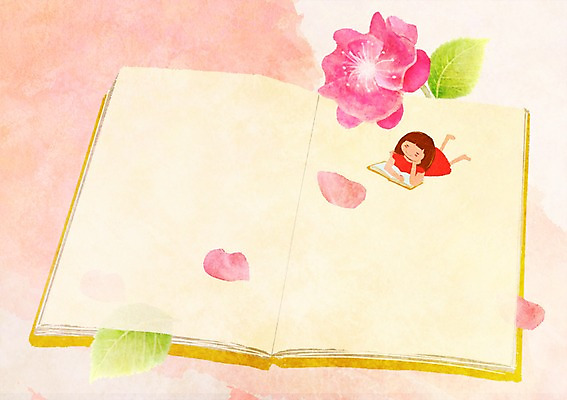 전신 PSD 식물 여자 어린이교육 교육 꽃잎 꽃 여유 어린이 엎드리기 일러스트 한명 사람 소녀 책 눕기 독서 펼침 소통 여자만 여자한명만 어린이만 소녀만 소녀한명만 국내일러스트 1 감정 컨셉 모션 파일형식