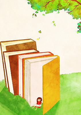 전신 PSD 나무 식물 여자 어린이교육 교육 여유 어린이 일러스트 한명 사람 앉기 소녀 책 독서 소통 여자만 여자한명만 어린이만 소녀만 소녀한명만 국내일러스트 1 감정 컨셉 모션 파일형식