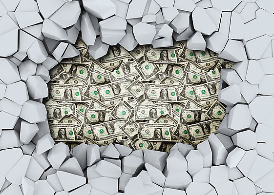 PSD 편집 편집이미지 벽 백그라운드 지폐 돈 비즈니스 사람없음 금융 경제 3D 쌓기 달러 블록 돌_바위 구멍 부 재산 외화 1달러 편집3D 모션 디지털합성 파일형식