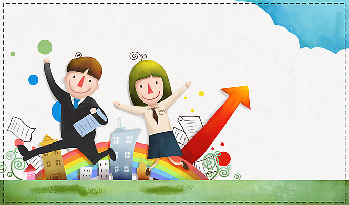 전신 PSD 여자 남자 화살표 종이 무지개 일러스트 비즈니스 성공 직장 웃음 사람 정장 빌딩 청년 성인 두명 건물 손들기 점프 희망 경쟁 꿈 도전 구직 직장인 비즈니스맨 비즈니스우먼 목표 실업 합격 문서 상승 청년실업 취업준비생 이력서 청년만 성인만 국내일러스트 자연요소 직업 건축물 옷 감정 컨셉 회사 모션 표정 사회이슈 파일형식