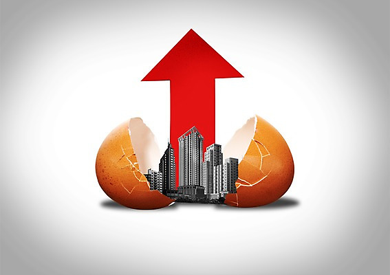 PSD 편집이미지 건축물 화살표 음식 부동산 그림자 빌딩 사람없음 건물 계란 손상 껍질 방향 계란껍데기 반쪽 상승 집값 이미지편집 건축 컨셉 알 재산 파일형식