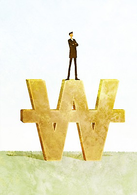 전신 PSD 기호 남자 돈 일러스트 비즈니스 한명 서기 사람 정장 성인 금융 경제 팔짱 직장인 비즈니스맨 원화 화폐기호 남자만 남자한명만 성인남자만 성인만 국내일러스트 직업 문자 1 옷 모션 재산 화폐 파일형식