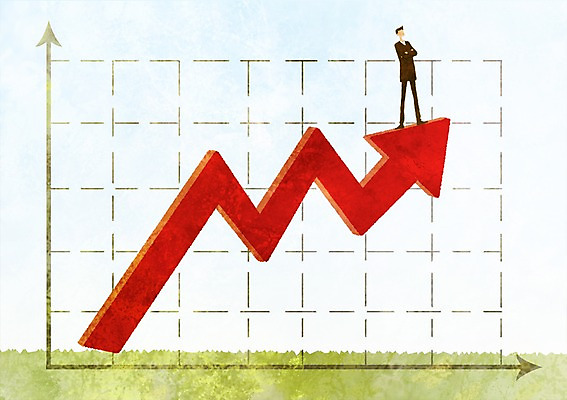 전신 PSD 남자 화살표 일러스트 비즈니스 통계 수치 그래프 한명 서기 사람 정장 성인 팔짱 직장인 비즈니스맨 방향 상승 남자만 남자한명만 성인남자만 성인만 국내일러스트 직업 1 옷 컨셉 모션 파일형식