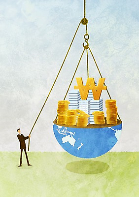 전신 PSD 남자 밧줄 돈 일러스트 비즈니스 한명 서기 사람 정장 성인 금융 경제 지구본 동전 잡기 직장인 비즈니스맨 원화 화폐기호 문서 도르래 남자만 남자한명만 성인남자만 성인만 국내일러스트 직업 1 기호 옷 줄 모션 재산 화폐 파일형식