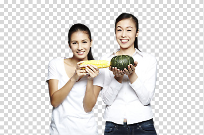 외국인 편집 편집이미지 웰빙 여자 음식 채소 호박 건강 옥수수 미소 웃음 들기 사람 동양인 상반신 20대 성인 두명 앞모습 농작물 신선 친환경 유기농 채식 PNG 여자만 성인여자만 청년만 청년여자만 성인만 편집소스 뷰포인트 농업 모션 곡류 표정 인종 청년 환경 파일형식