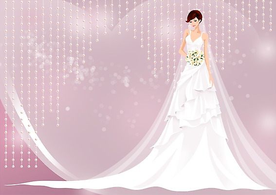 전신 PSD 드레스 여자 행복 신부 부케 웨딩드레스 결혼 백그라운드 일러스트 사랑 한명 서기 들기 사람 성인 여자만 여자한명만 성인여자만 성인만 국내일러스트 1 옷 감정 꽃다발 모션 이벤트 파일형식