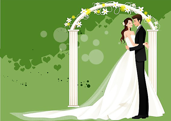 전신 PSD 식물 커플 드레스 여자 남자 꽃 행복 신부 웨딩드레스 신랑 결혼 백그라운드 일러스트 안기 사랑 서기 사람 정장 턱시도 성인 두명 마주보기 눈감음 기둥 성인만 국내일러스트 옷 건축 감정 관계 모션 이벤트 파일형식