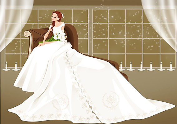 전신 PSD 식물 드레스 여자 꽃 행복 신부 꽃다발 웨딩드레스 결혼 백그라운드 의자 일러스트 초 촛불 사랑 한명 들기 사람 앉기 성인 소파 커튼 여자만 여자한명만 성인여자만 성인만 국내일러스트 1 옷 감정 가구 모션 이벤트 파일형식