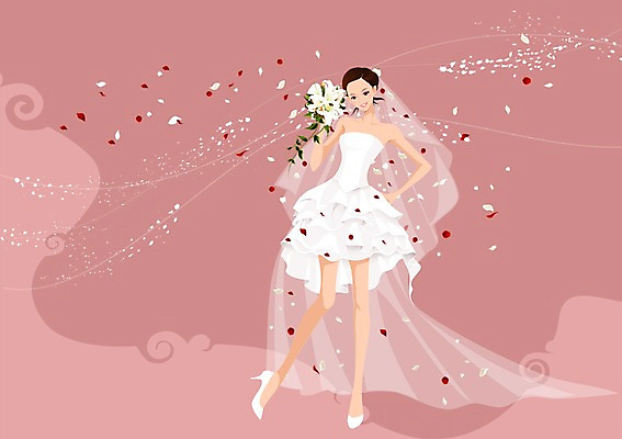 전신 PSD 드레스 여자 행복 신부 부케 웨딩드레스 결혼 백그라운드 일러스트 사랑 한명 서기 웃음 들기 사람 성인 미니드레스 여자만 여자한명만 성인여자만 성인만 국내일러스트 1 옷 감정 꽃다발 모션 표정 이벤트 파일형식